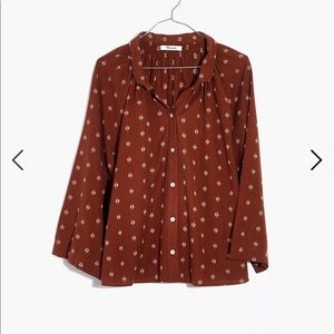 Madewell Raglan Peasant Shirt EUC